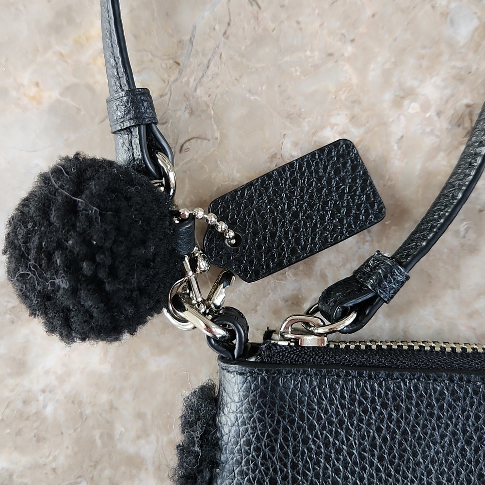 Coach Wristlet, With Fur, 7x5 - Picture 2 of 6
